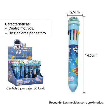 ESFERO COLORES FORMA ASTRONAUTA DIM:15x2