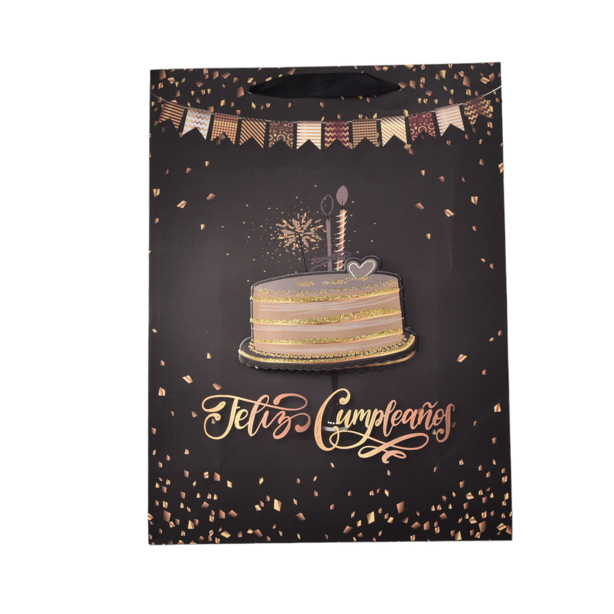 bolsa regalo en papel cumpleaños tamaño grande 40x30cm
