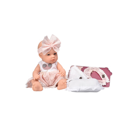 MUÑECA DE CAUCHO REALISTA CON ACCESORIOS DM:15 x 9 x 31 cm