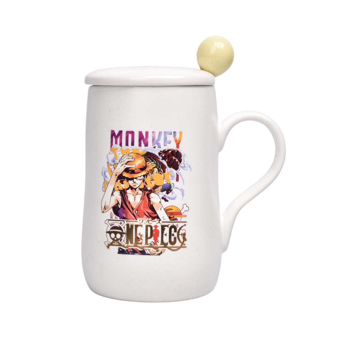 mug pocillo ceramica personaje con tapa y cuchara 450ml dim:12x7