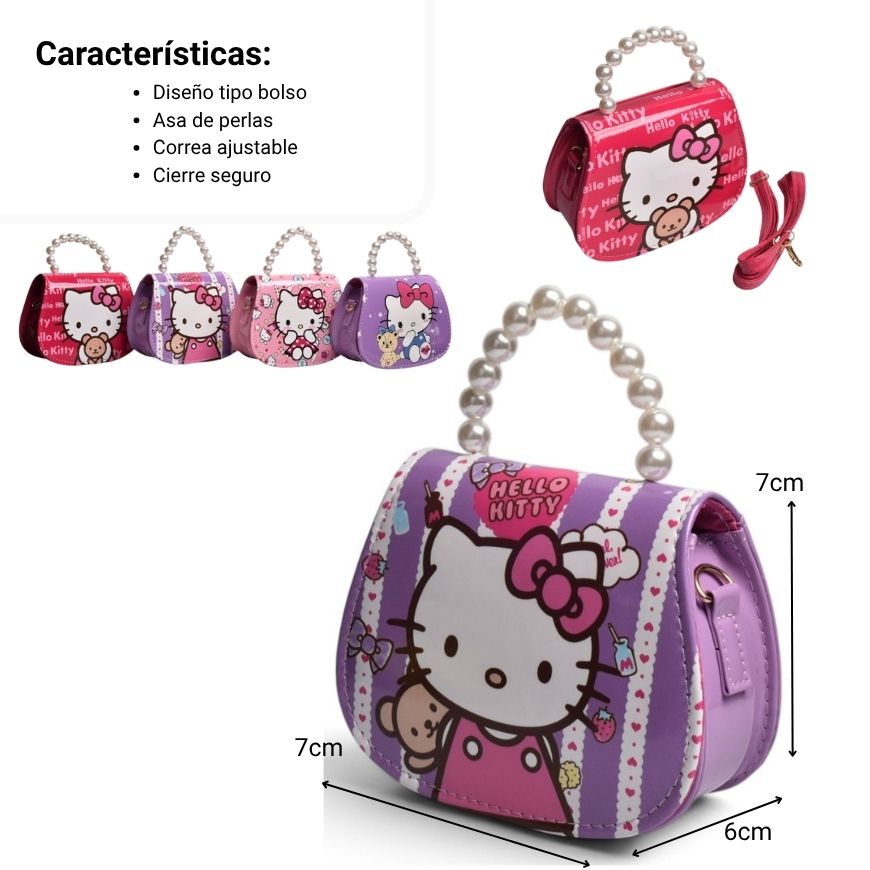 bolso cartera de mano niña dim: 17 x13x7cm