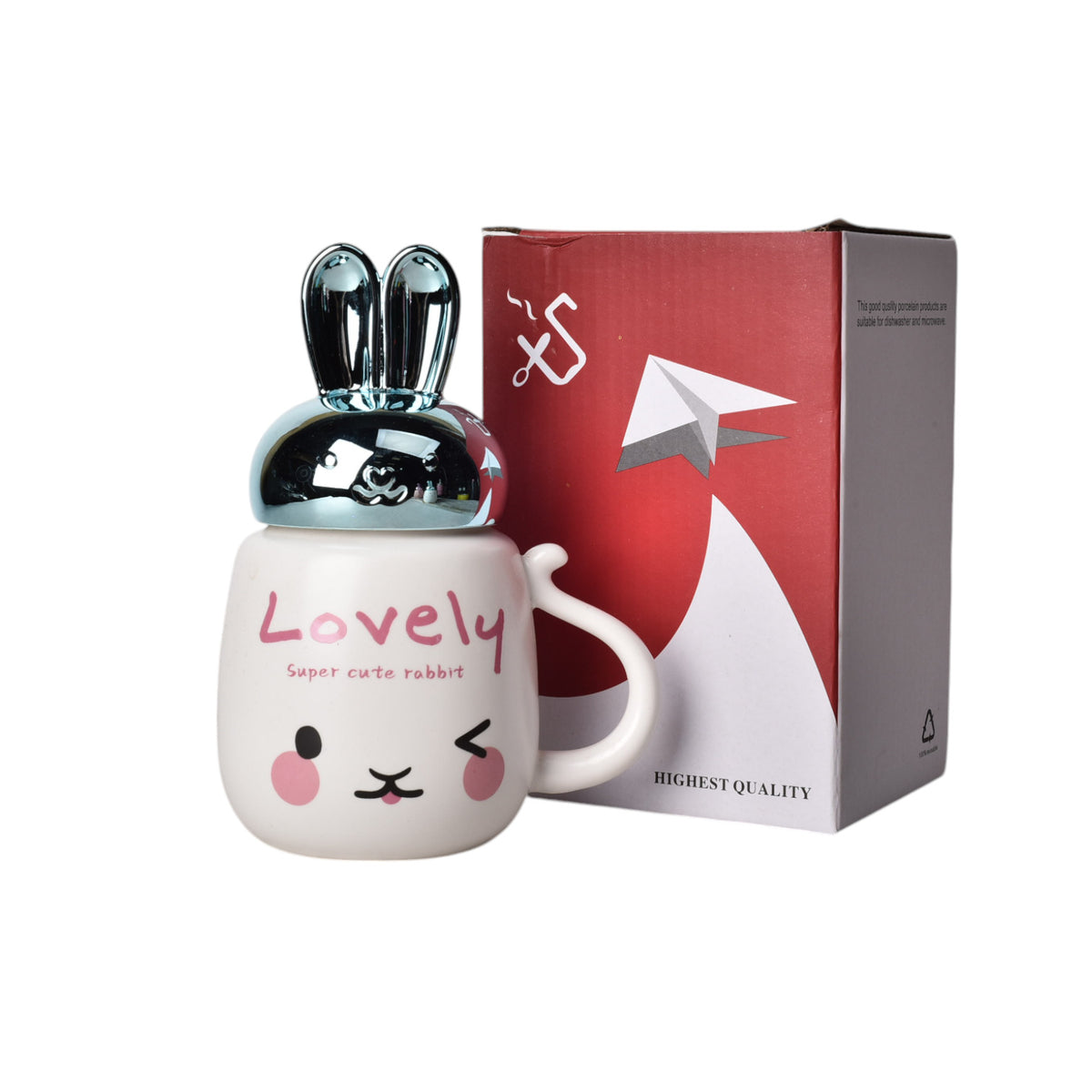 mug pocillo ceramica diseño conejos 380ml dim:9*9*12