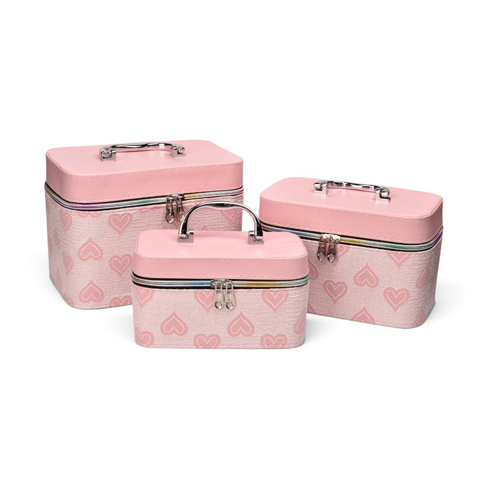 cosmetiquera neceser x3 und cuero sintetico dim:23x15x16.5cm
