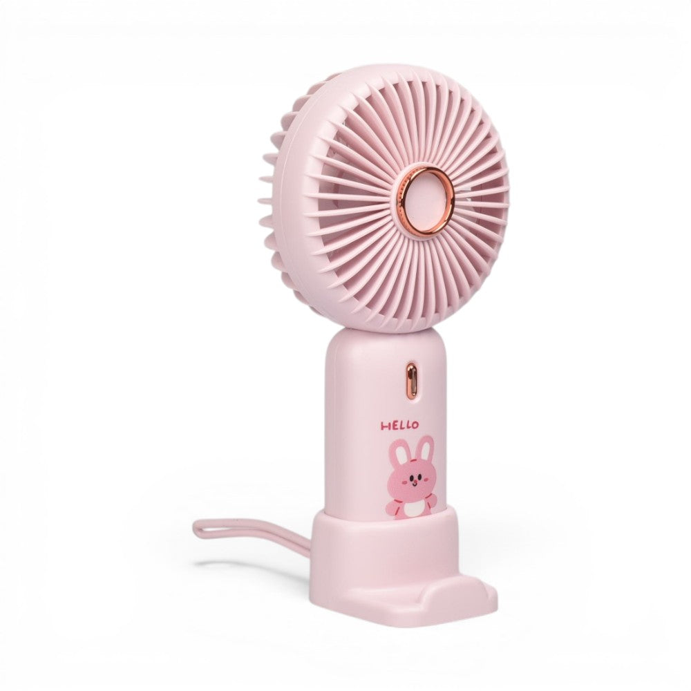 ventilador muñeco recargable plastico con cable usb dim:17x8x4