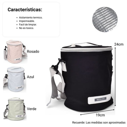 LONCHERA TERMICA POLIESTER PARA ALMUERZO DIM:19X19X24