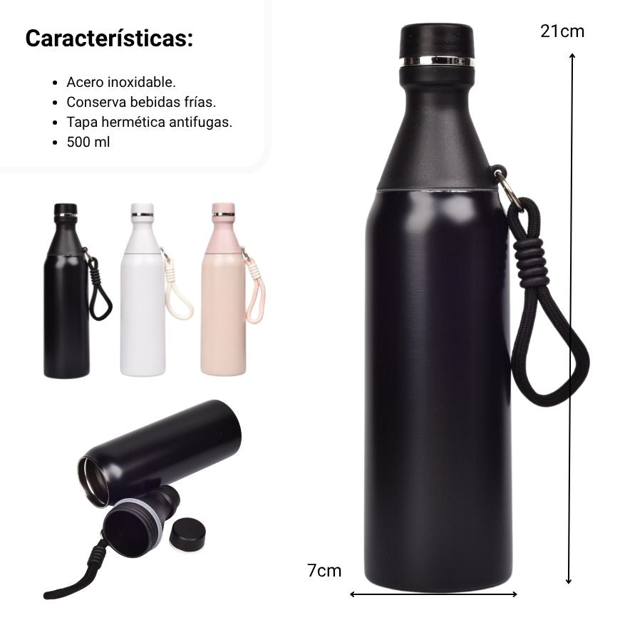termos acero inoxidable forma botella 500ml