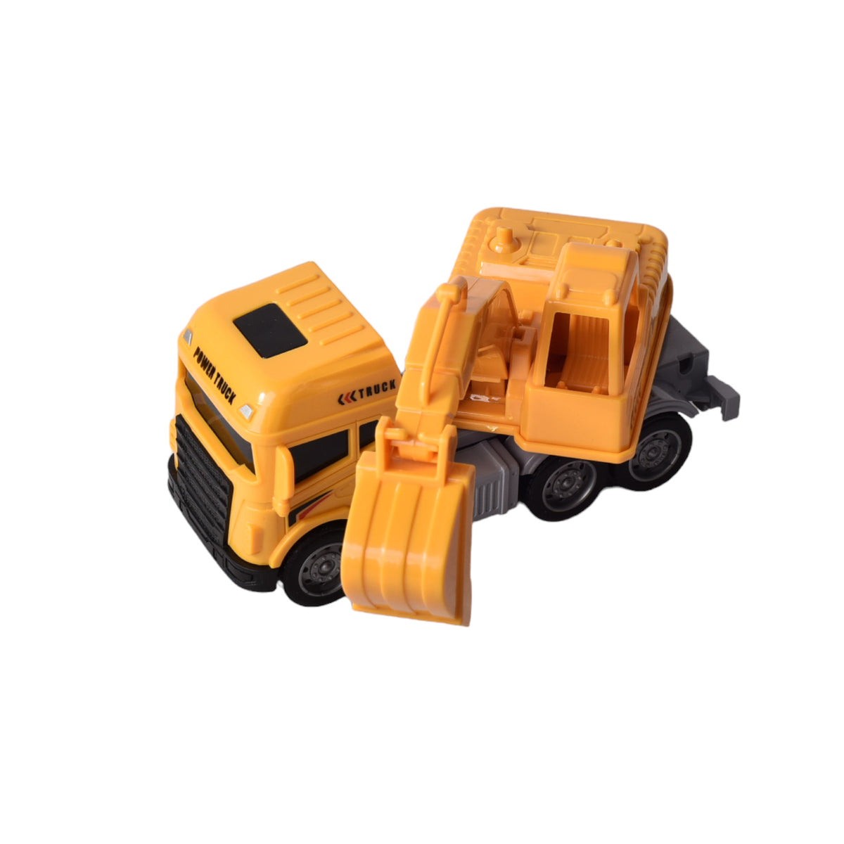 juguete carro de construccion color amarillo para niños plas