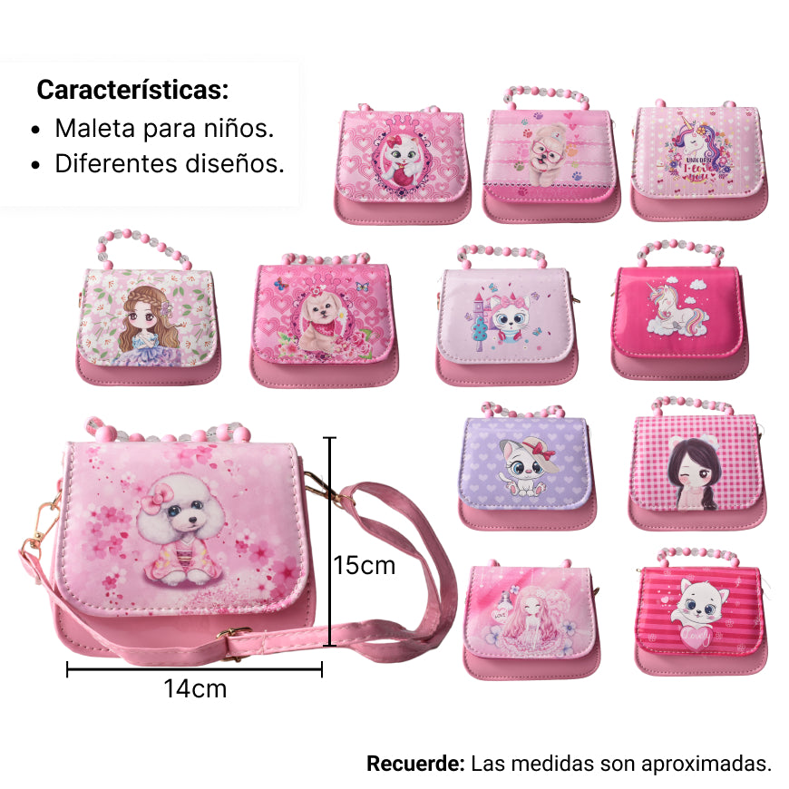 cartera sintetico pequeño para niña  dim:16x13cm