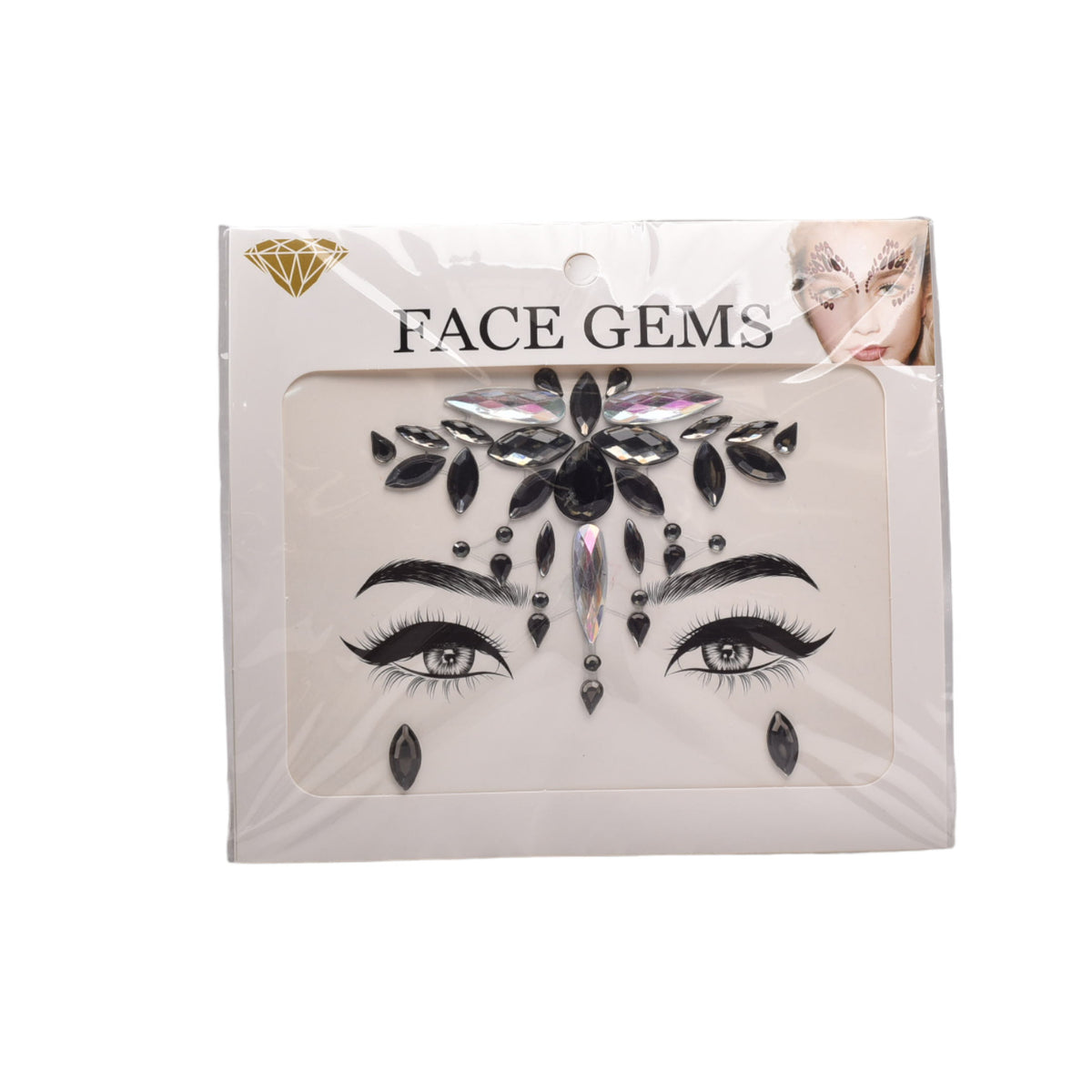 pegatinas faciales gemas decorativas adhesivas