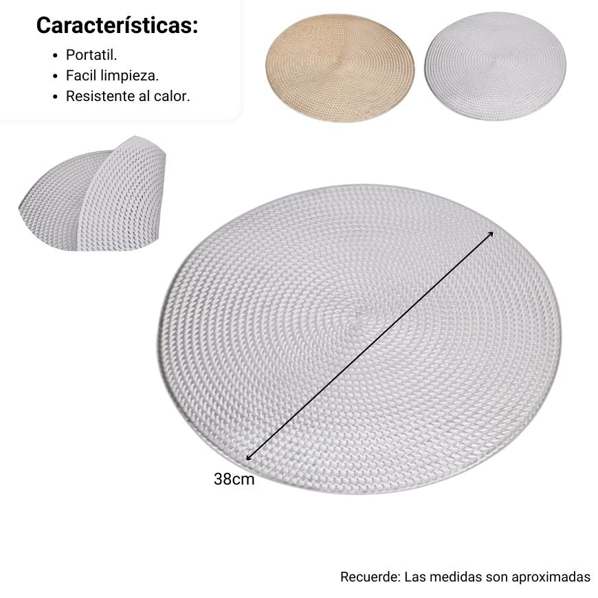 individual de mesa comedor hogar dim:41x41