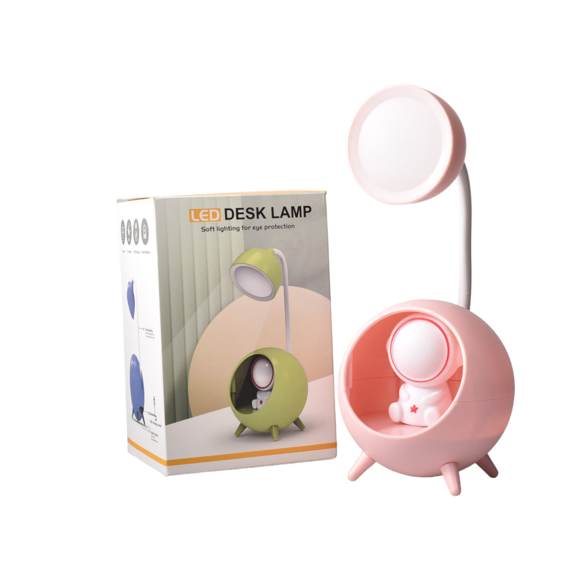 lampara con cable usb recargable forma de astronauta plastic