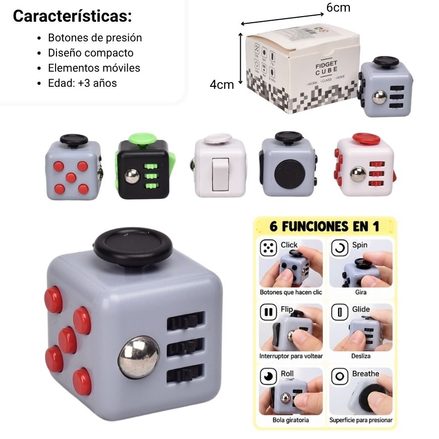 dado antiestres dim: 6.2*6.2*4.3cm