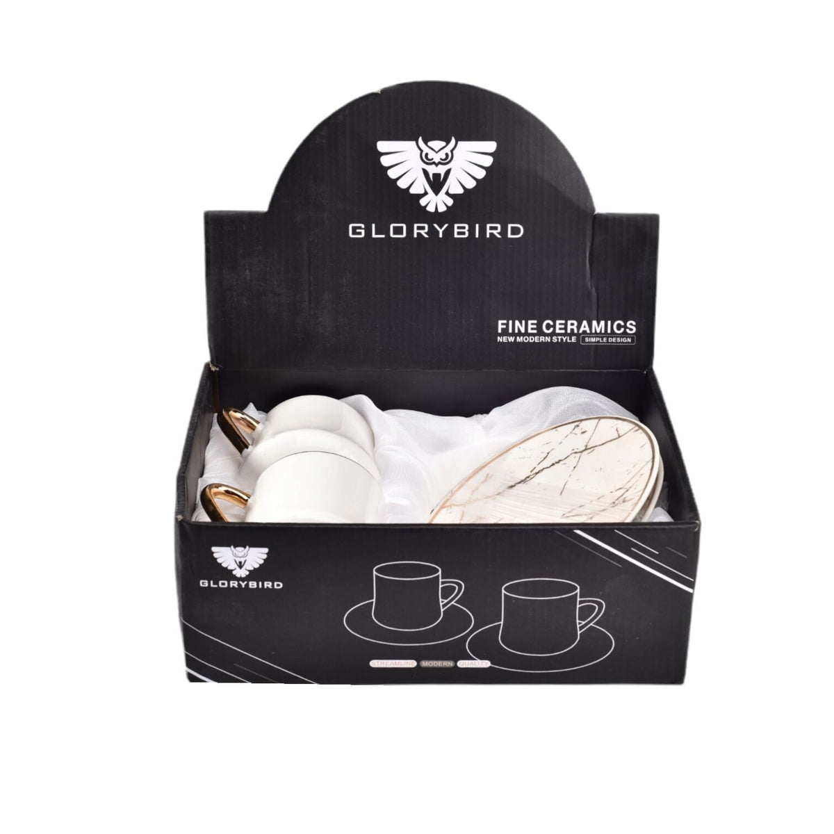 set duo pareja pocillo con plato ceramica