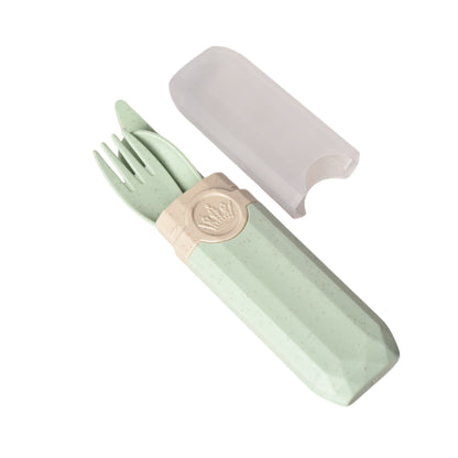 SET CUBIERTOS PORTATILES PLASTICO VARIOS COLORES DIM:20X4X2