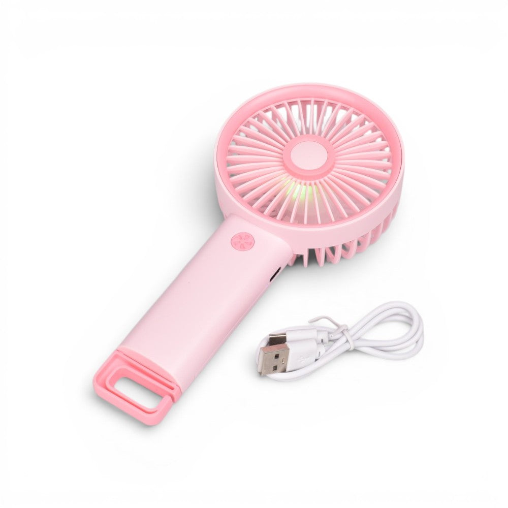 ventilador recargable plastico con cable usb dim:19x9x4cm