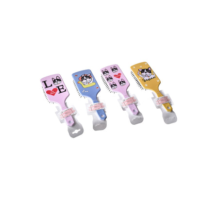 CEPILLO PLASTICO PARA CABELLO DISEÑO PERROS DIM:7X24X4