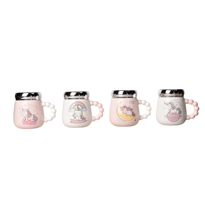 MUG POCILLO CERAMICA DISEÑO UNICORNIOS 450ML DIM:9*9*11