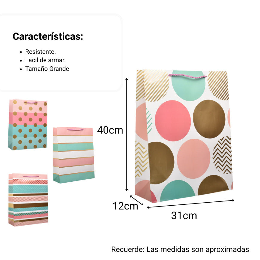 bolsa para regalo papel grande dim:31x40x12