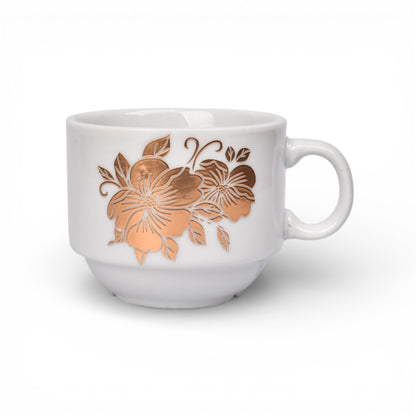 POCILLO SET 4PCS CERAMICA CON BASE 160ML DIM:7X7X6