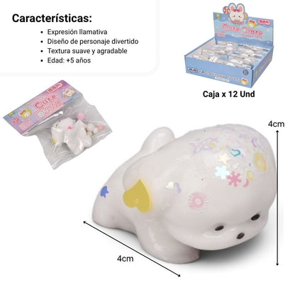 SQUISHY ANTI ESTRES FORMA PERRO DIM: 4X5X4CM