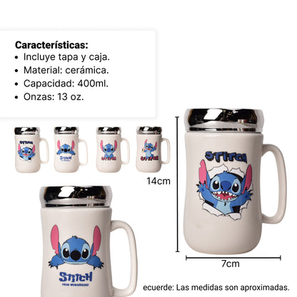 MUG POCILLO STITCH PERSONAJE 420ML DIM:7X7X14