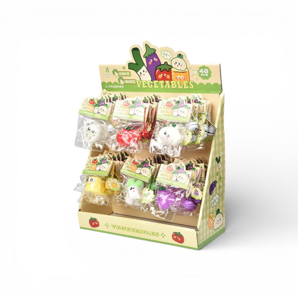 squishy anti estrés formas verduras elastico  dim: 4x4x1