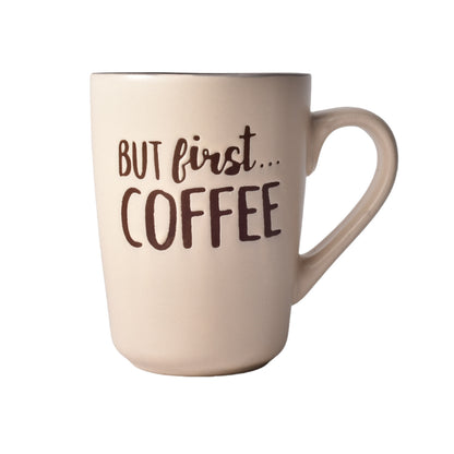 MUG POCILLO CERAMICA 400ML CON LETRAS