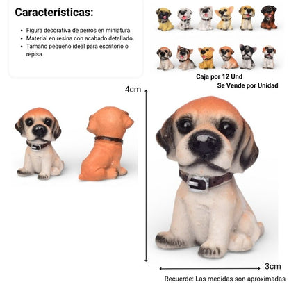 ADORNO RESINA DISEÑO PERROS DIM:4X3X3