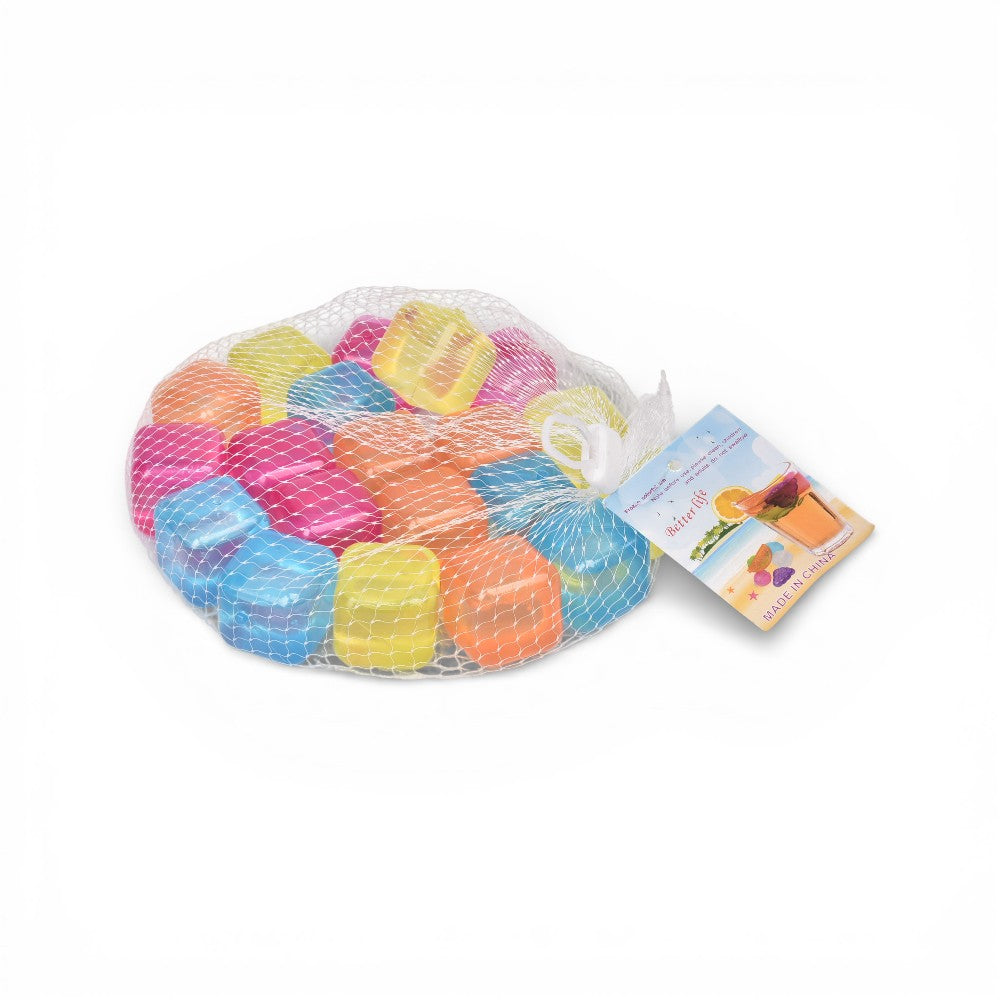 set 20und cubos de hielo de colores reutilizable plastico para bebida fria