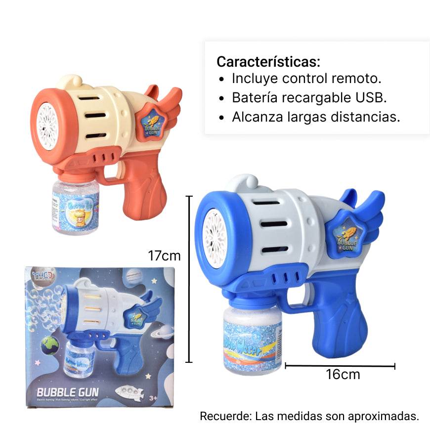 pistola de burbujas niños