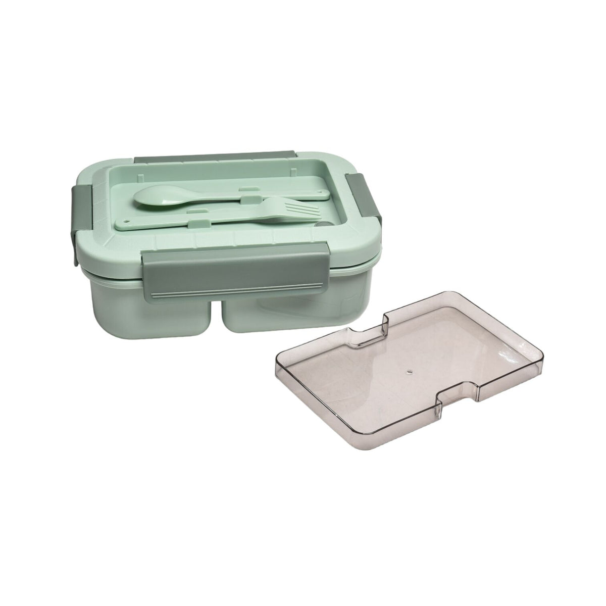 portacomida grande plastico con cubiertos