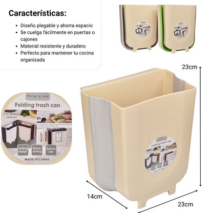 CESTA DE BASURA PLASTICO DIM:21X14X24CM