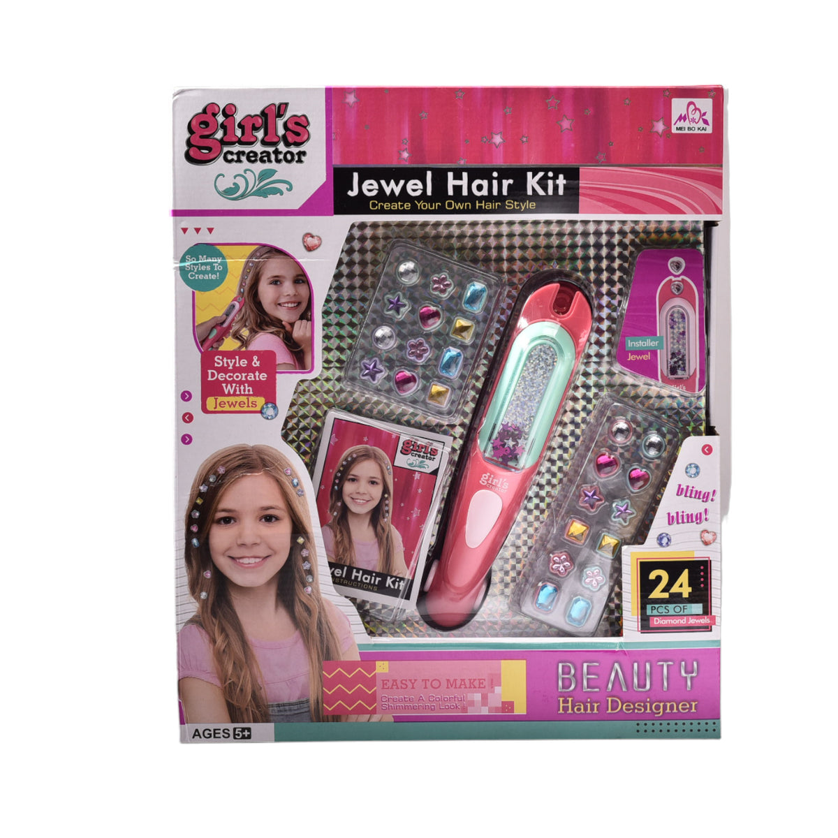 kit de cabello infantil niñas con accesorios juguete
