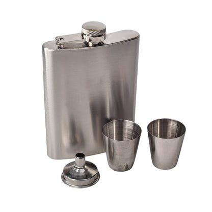 WHISKERA LICORERA PLATEADA ACERO INOXIDABLE CON ACCESORIOS