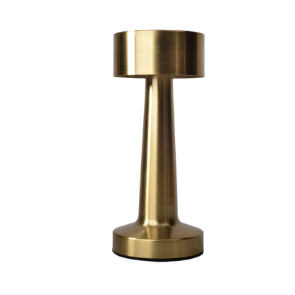 LAMPARA DE ACERO RECARGABLE CON CABLE USB DORADO Y PLATEADO