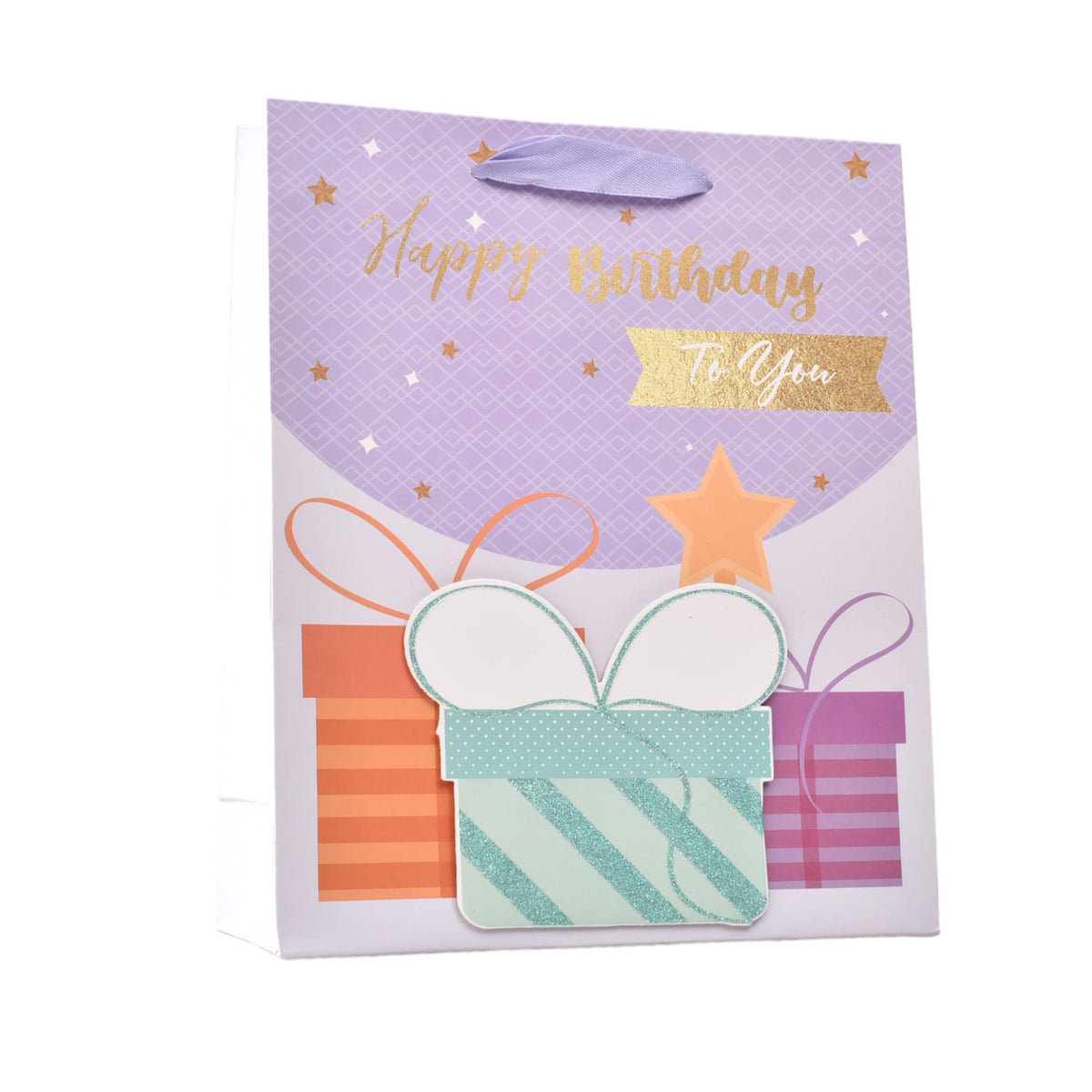 bolsa regalo en papel tamaño mediano cumpleaños