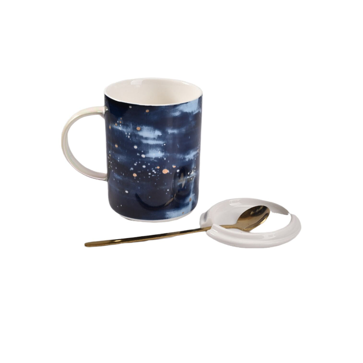 mug pocillo con cuchara ceramica
