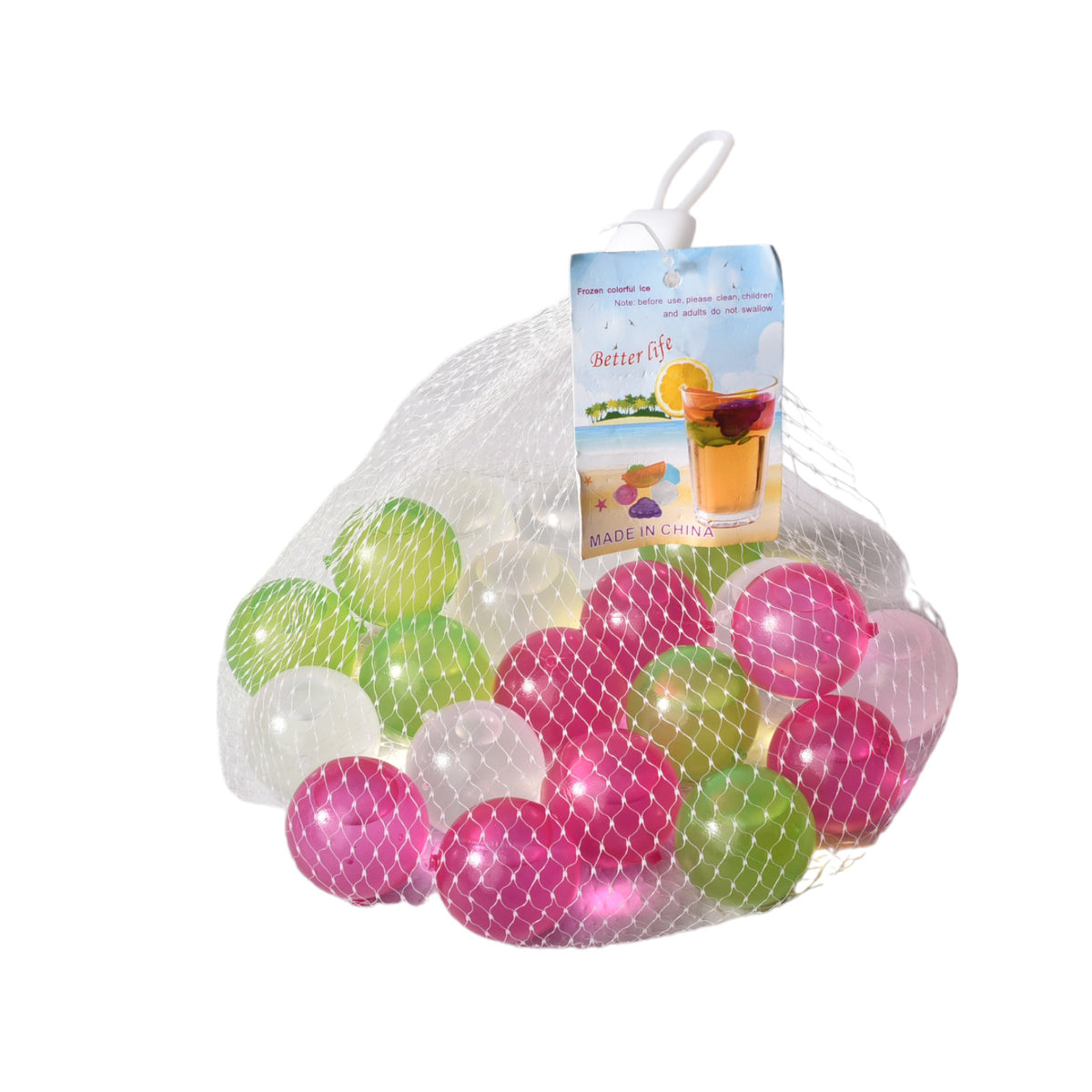 set 20und cubos de hielo forma redondo reutilizable plastico