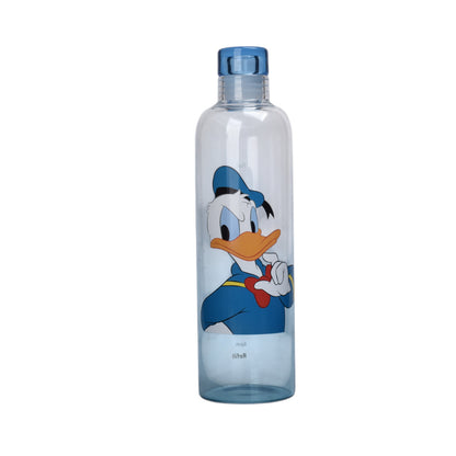 BOTELLA DE VIDRIO 500ML PERSONAJE AZUL Y ROSADO DIM:23X6