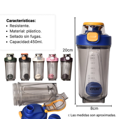 SHAKER VASO MEZCLADOR PROTEINA GYM 450ML