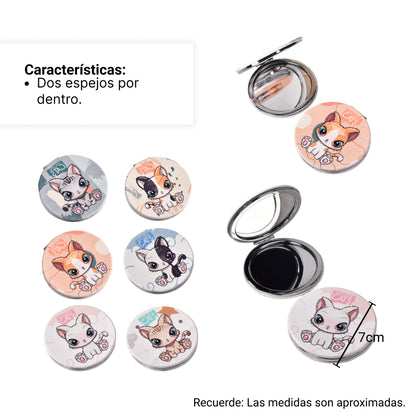 ESPEJO REDONDO PLASTICO CARTERA DIM:7CM
