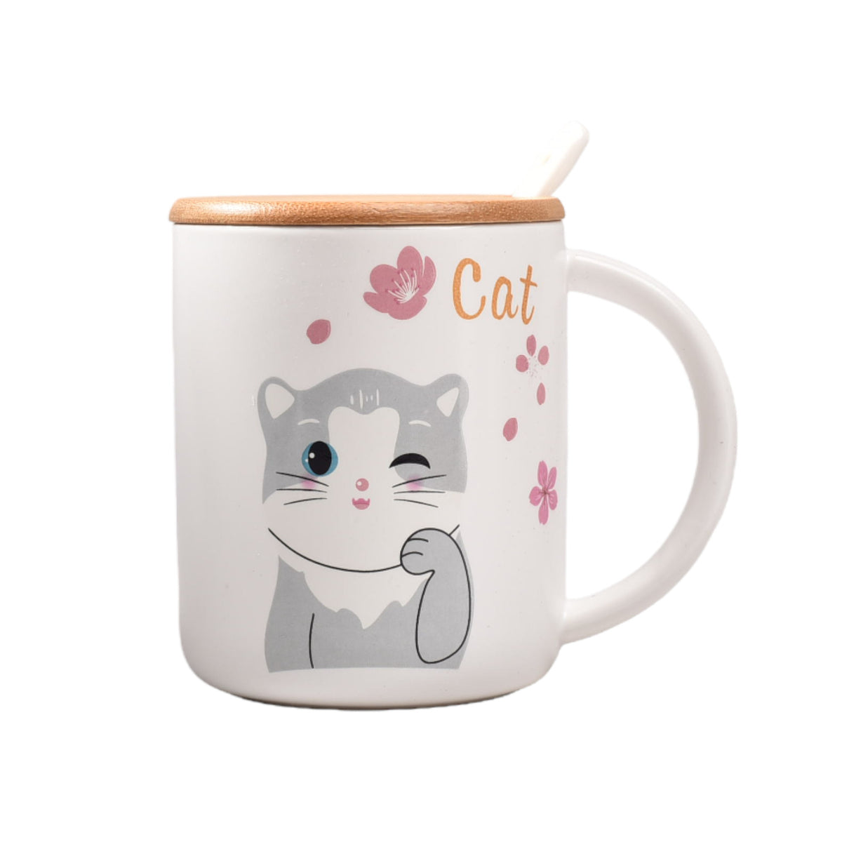 pocillo grande ceramica mug con cuchara