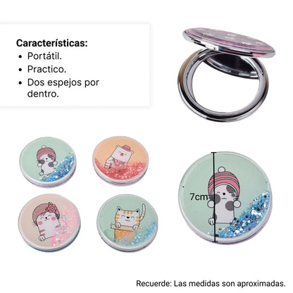 ESPEJO PLASTICO CARTERA DIM:7CM