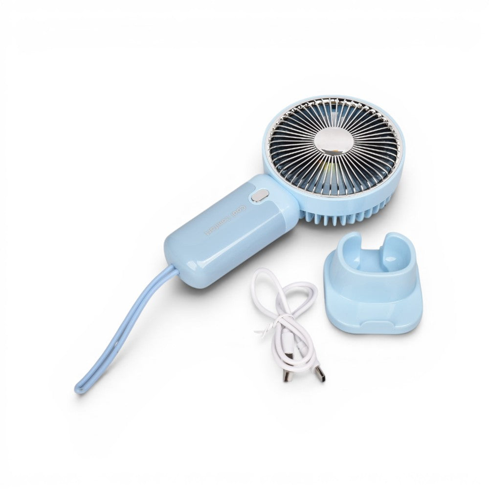 ventilador recargable plastico con cable usb dim:17x9x4