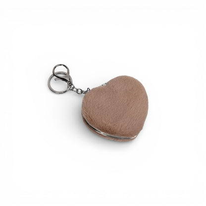 ESPEJO CORAZON CARTERA PELUCHE DIM: 7X7X2