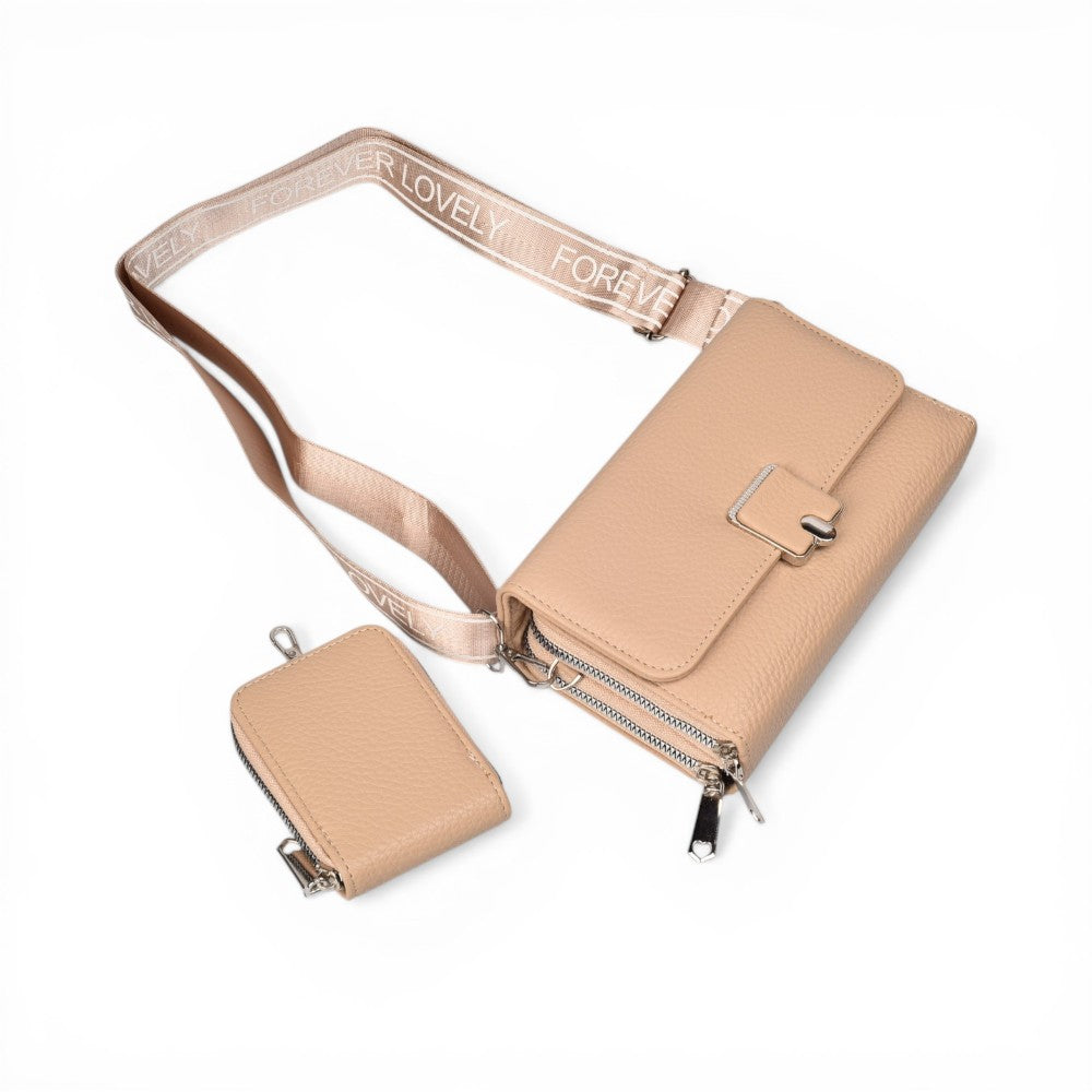 bolso para dama sintetico con monedero dim: 19x12x5