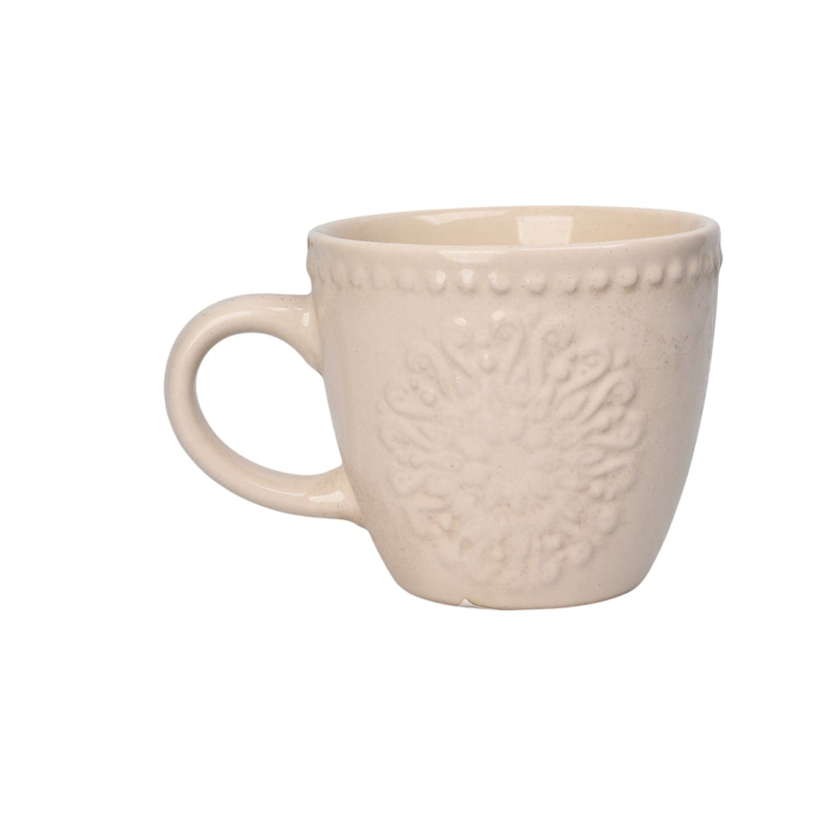 mug pocillo ceramica beige 180ml dim:8x8x7