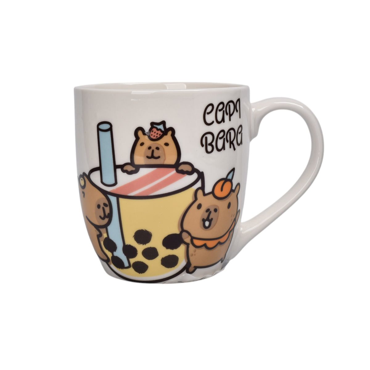 mug pocillo ceramica diseño de capybara 450ml dim:9x9x10