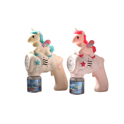 PISTOLA DE BURBUJAS UNICORNIO AZUL Y ROSADA