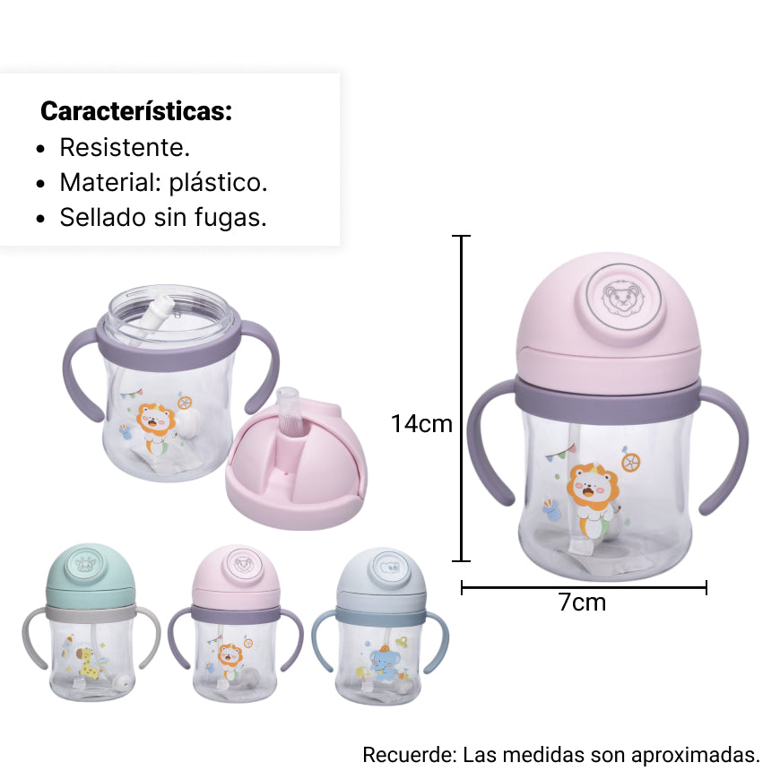 botella de agua 345ml dim:7x7x14